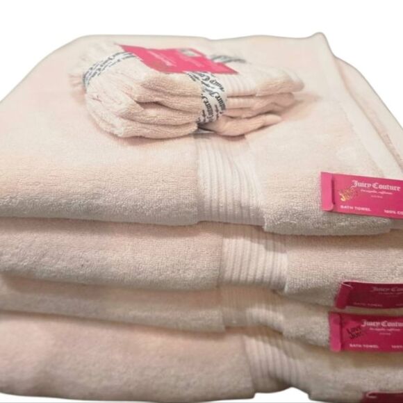 Juicy Couture Home Blush Pink Oversized Bath Towel Set - Picture 3 of 8